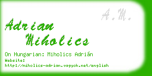 adrian miholics business card